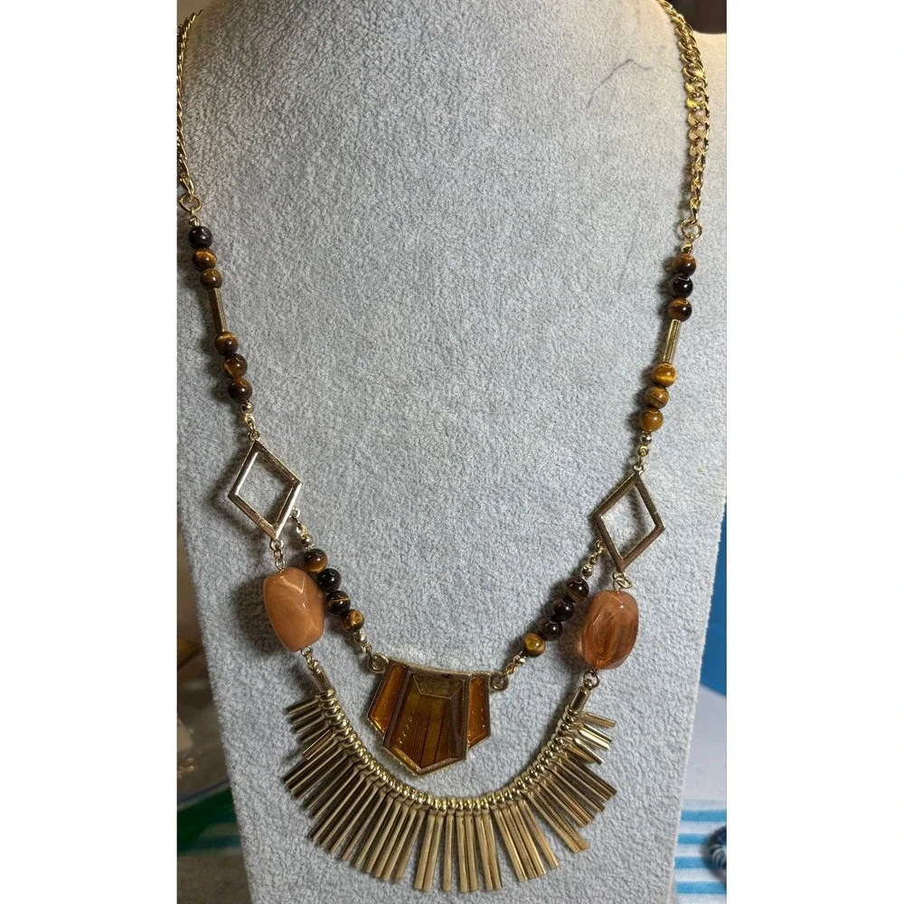 #70. Art Deco-inspired Statement Necklace